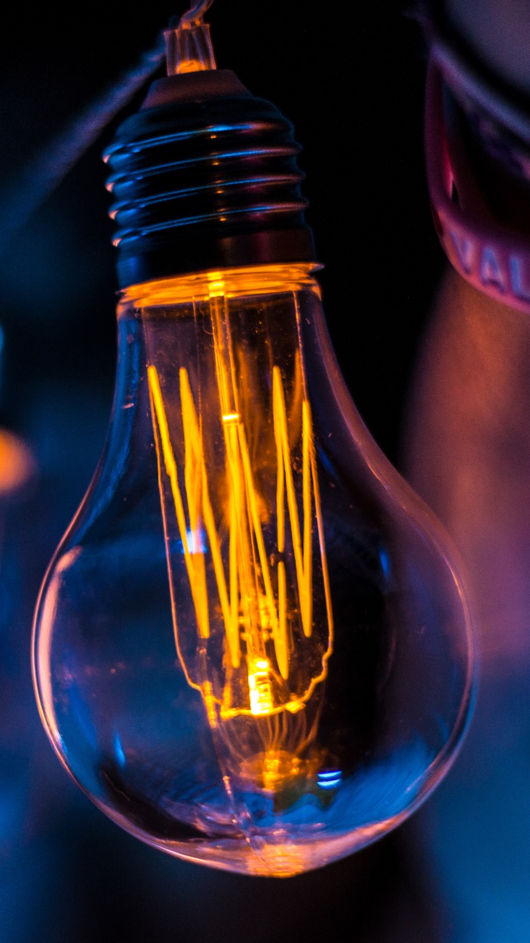 Обои бизнес, синий, свет, желтый, освещение в разрешении 1080x1920