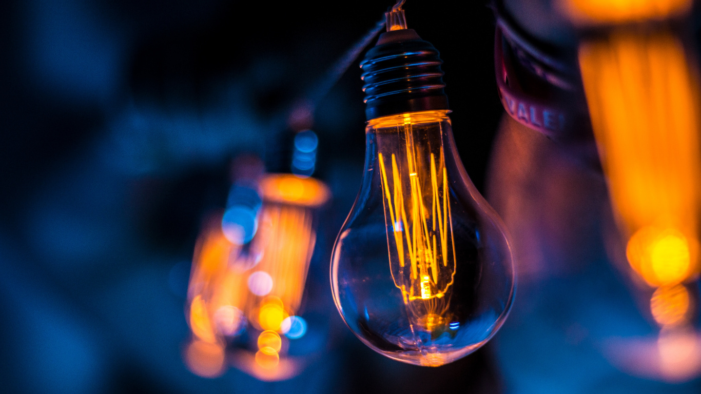 Обои бизнес, синий, свет, желтый, освещение в разрешении 1366x768