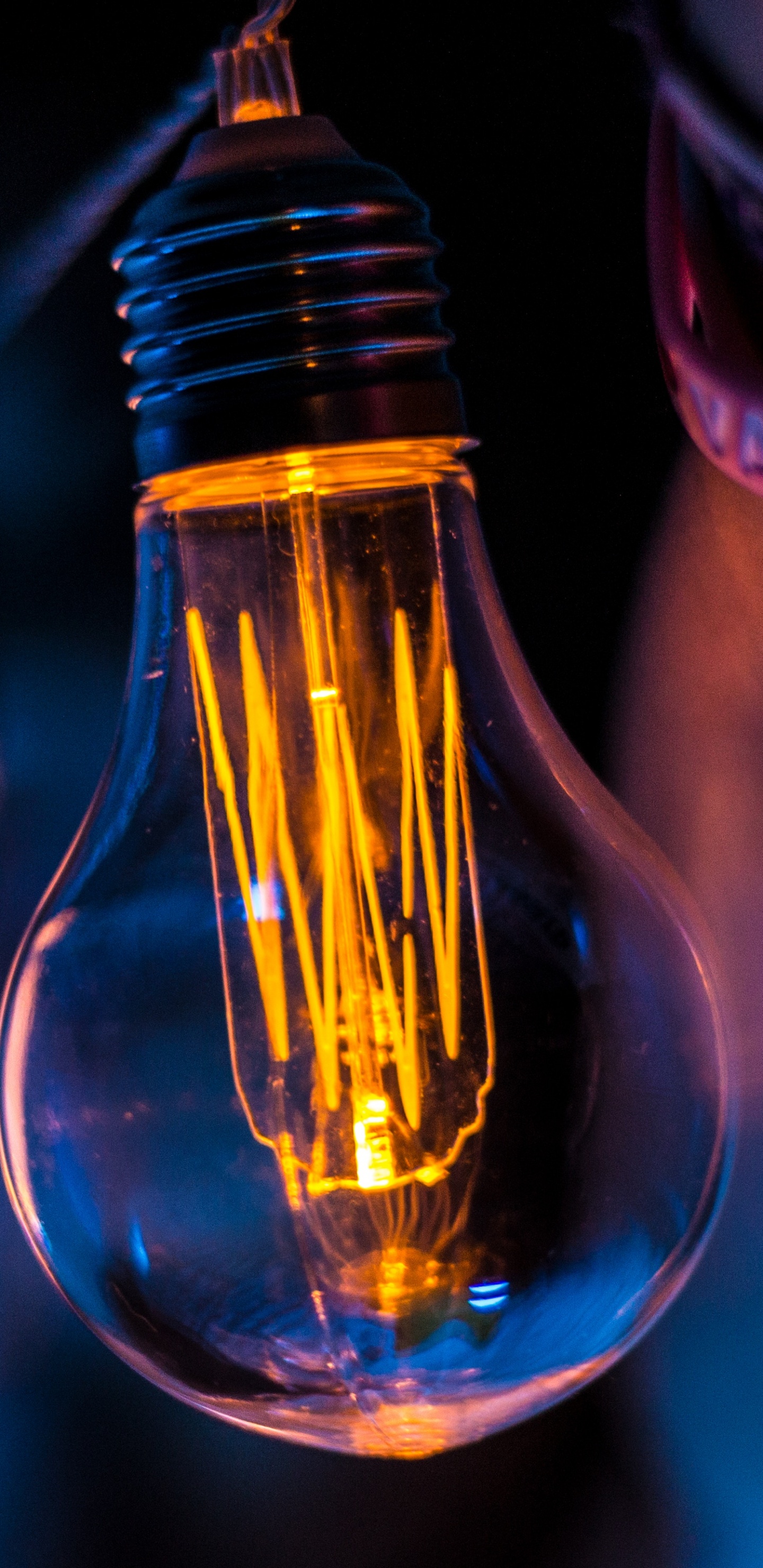 Обои бизнес, синий, свет, желтый, освещение в разрешении 1440x2960