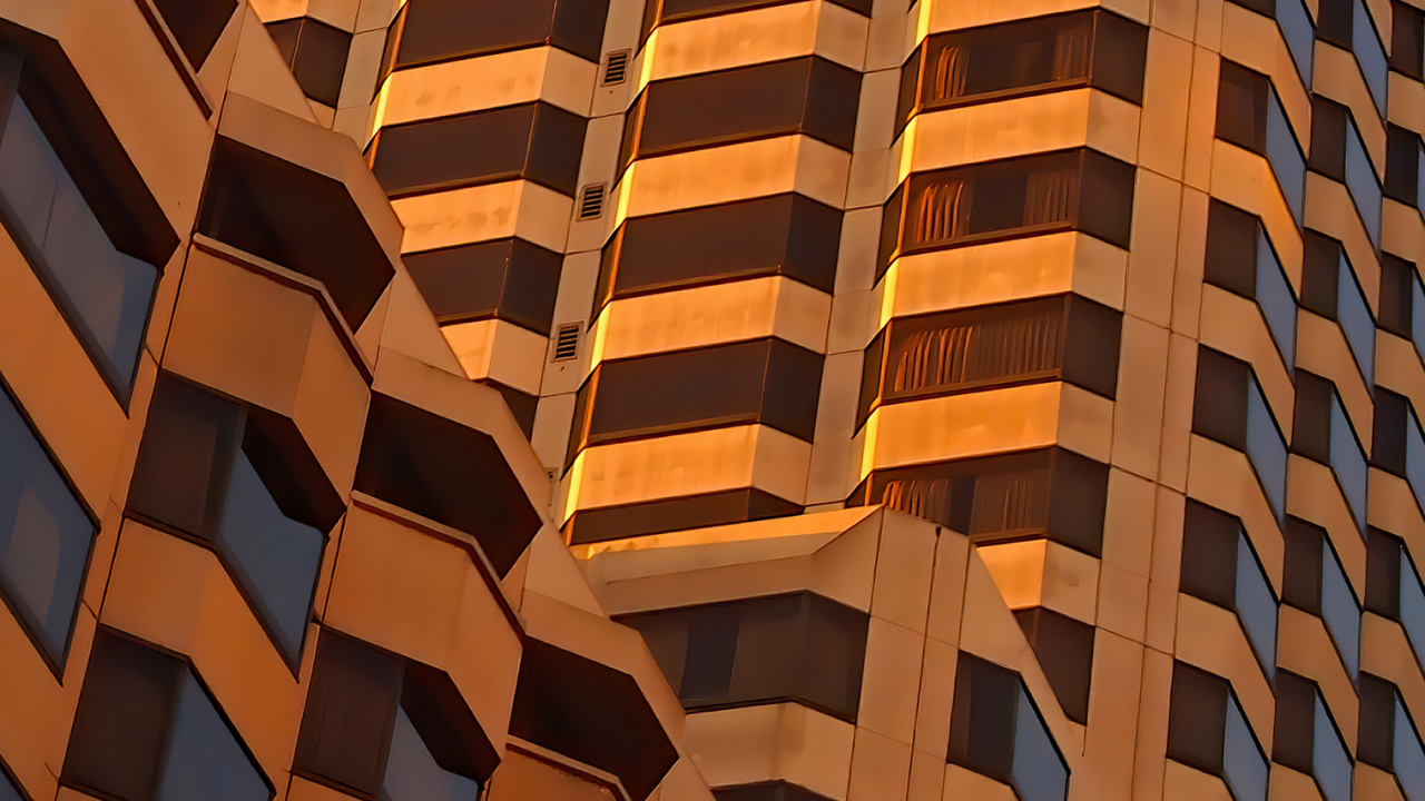 Обои небоскреб, архитектура, угол, здание, древесина в разрешении 1280x720