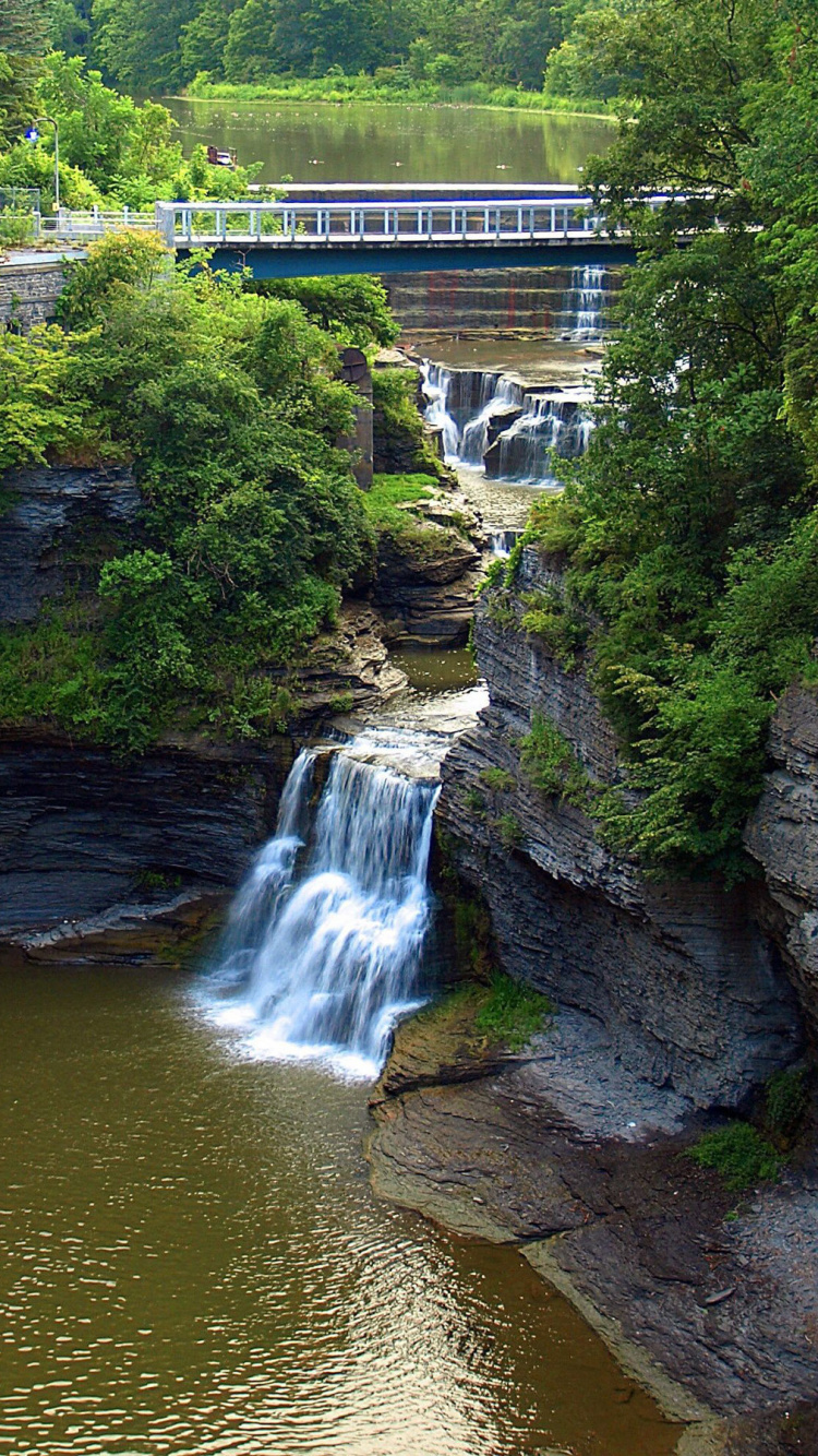Обои природа, гидроресурсы, водопад, природный заповедник, водоем в разрешении 750x1334