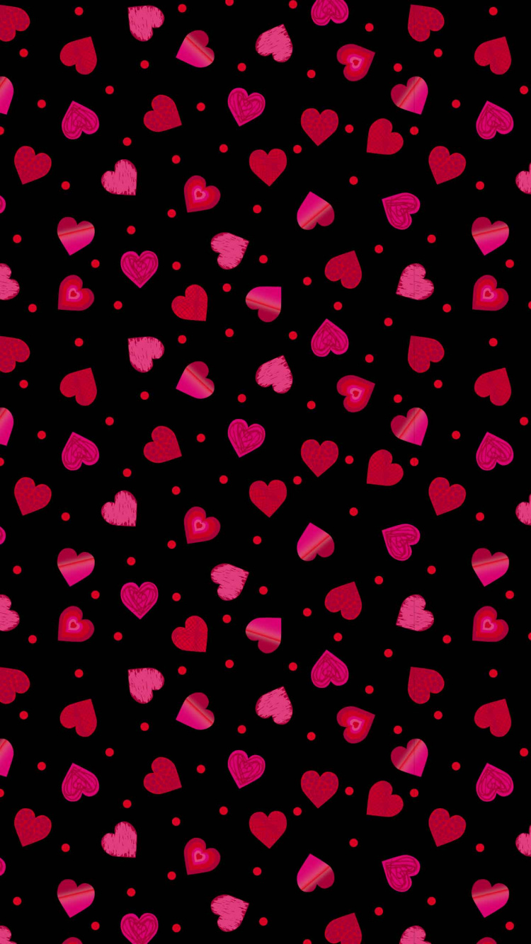 Обои сердце, розовый, материальное свойство, пурпурный цвет, прямоугольник в разрешении 750x1334