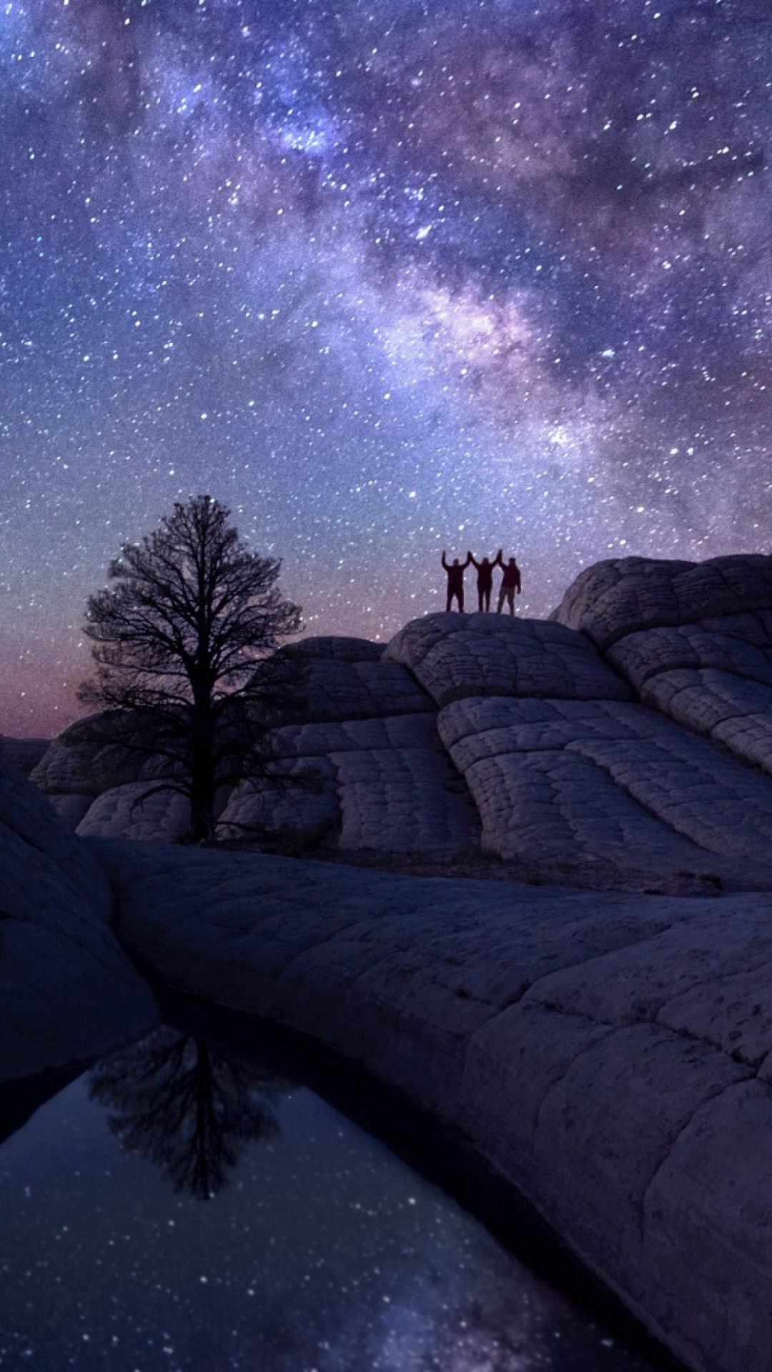 Обои Млечный Путь, природа, природный ландшафт, атмосфера, звезда в разрешении 1080x1920