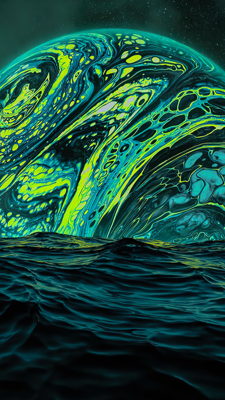 Обои отражение, планета, вода, гидроресурсы, жидкий в разрешении 750x1334