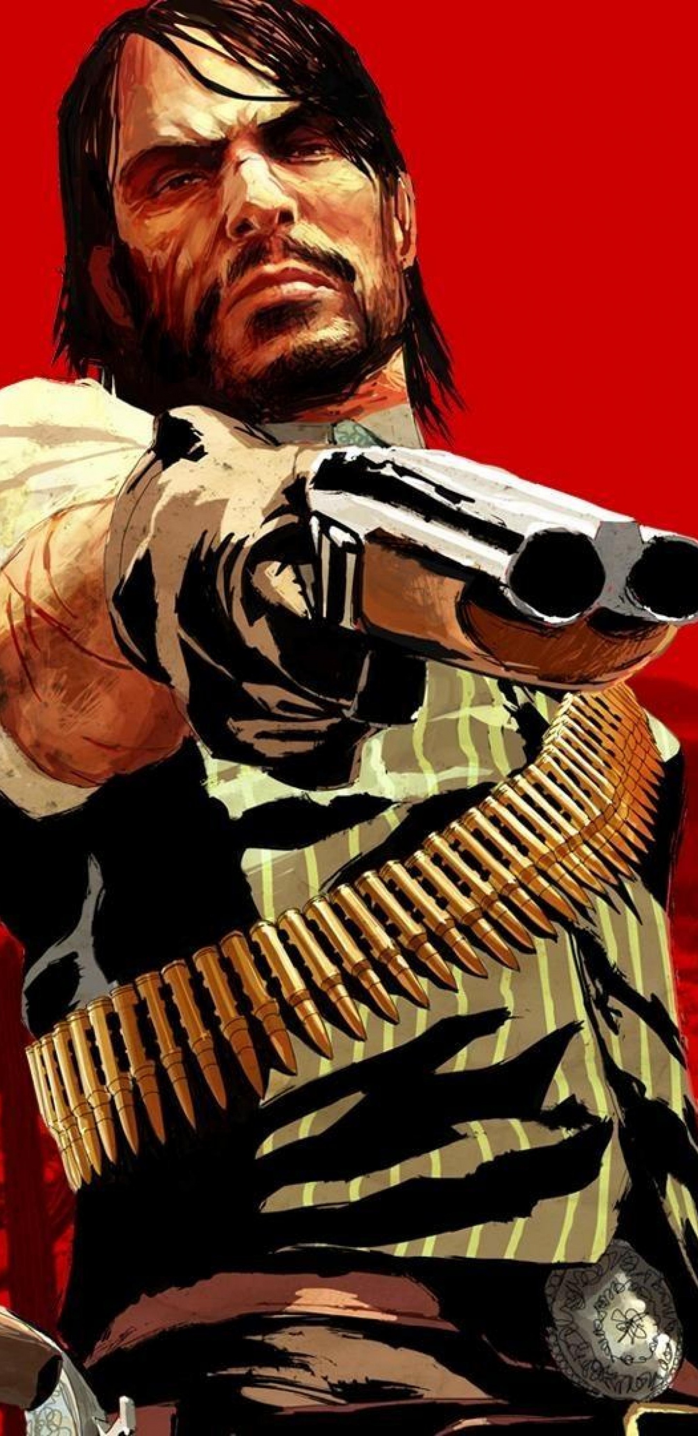 Обои red dead redemption 2, Джон Марстон, Рокстар игры, сторонник, иллюстрация в разрешении 1440x2960