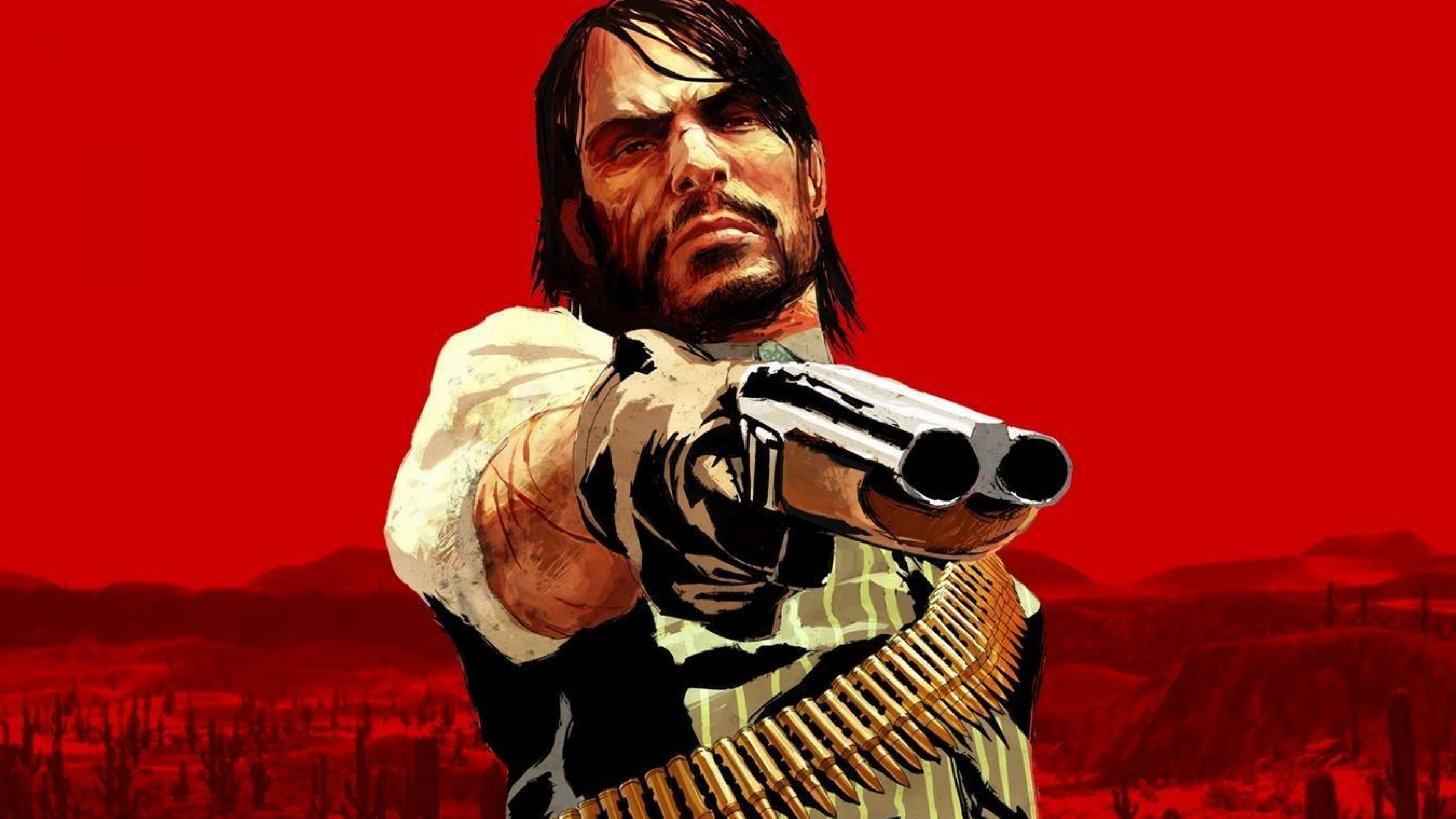 Обои red dead redemption 2, Джон Марстон, Рокстар игры, сторонник, иллюстрация в разрешении 3840x2160