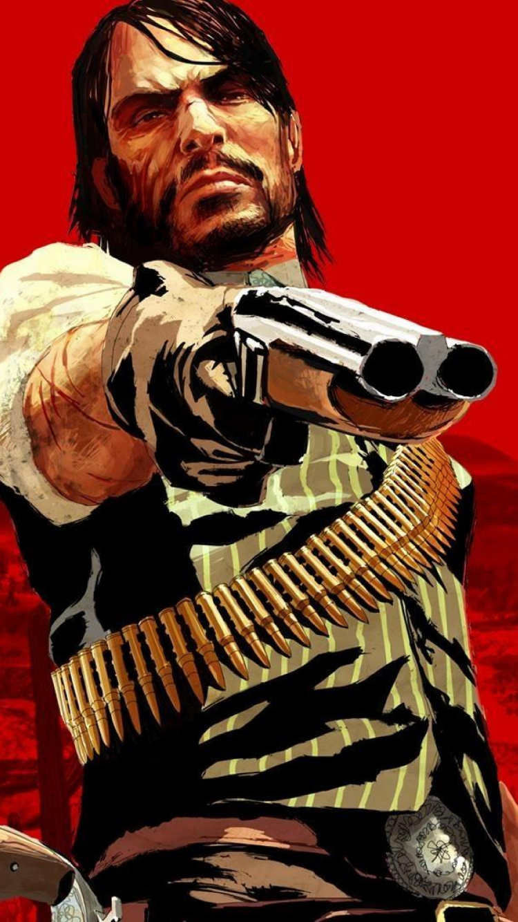Обои red dead redemption 2, Джон Марстон, Рокстар игры, сторонник, иллюстрация в разрешении 750x1334