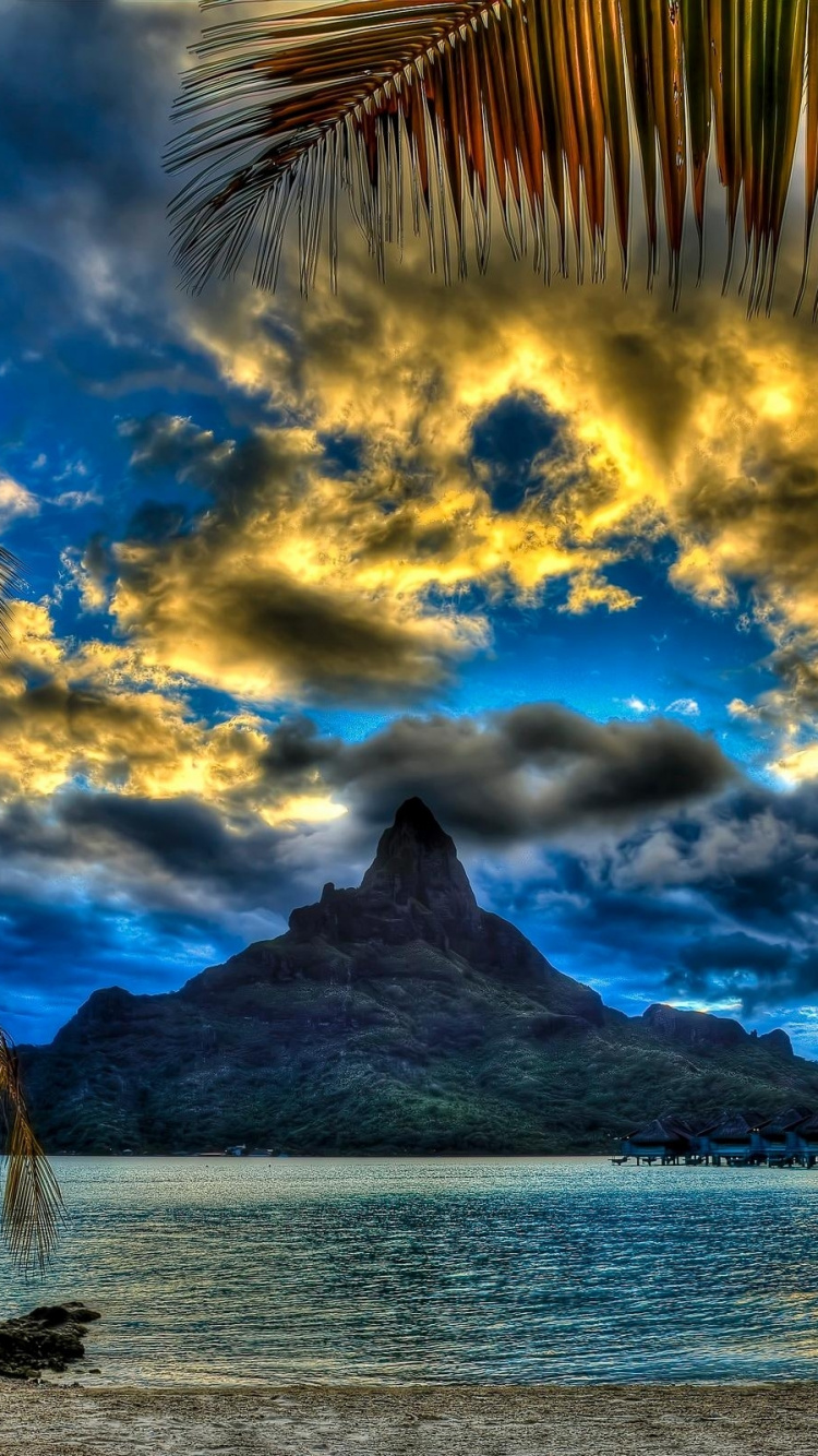 Обои борабора, прибежище, Остров, природа, тропическая зона в разрешении 750x1334