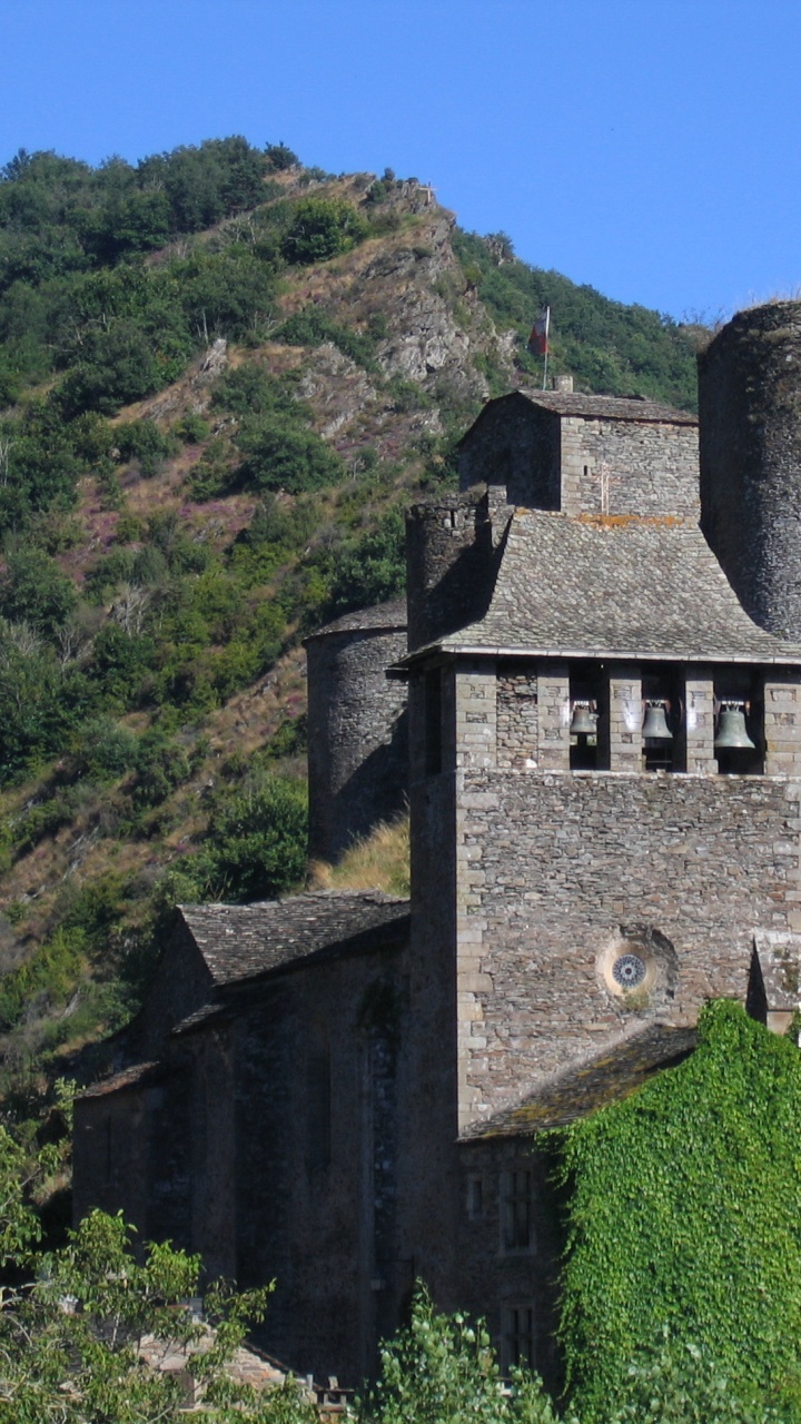 Обои средневековая архитектура, Brousse-Ле-Chteau, деревня, здание, замок в разрешении 720x1280