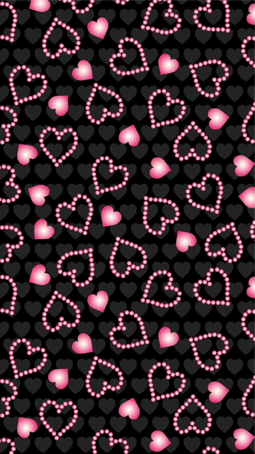 Обои узор, висгун - социальная сеть, дизайн, черный, красный цвет в разрешении 1080x1920