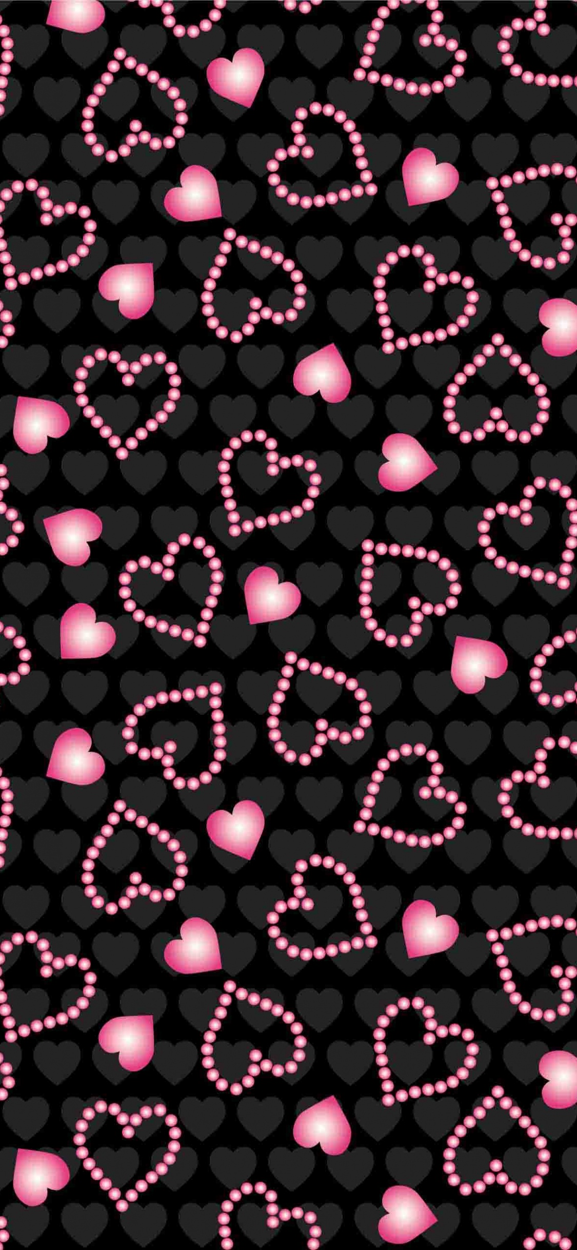 Обои узор, висгун - социальная сеть, дизайн, черный, красный цвет в разрешении 1125x2436