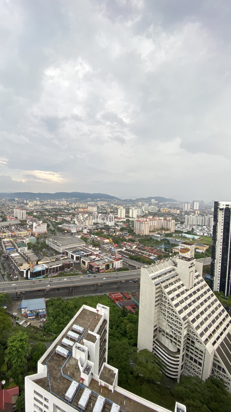 Обои дневное время, городской район, жилой район, город, соседство в разрешении 750x1334