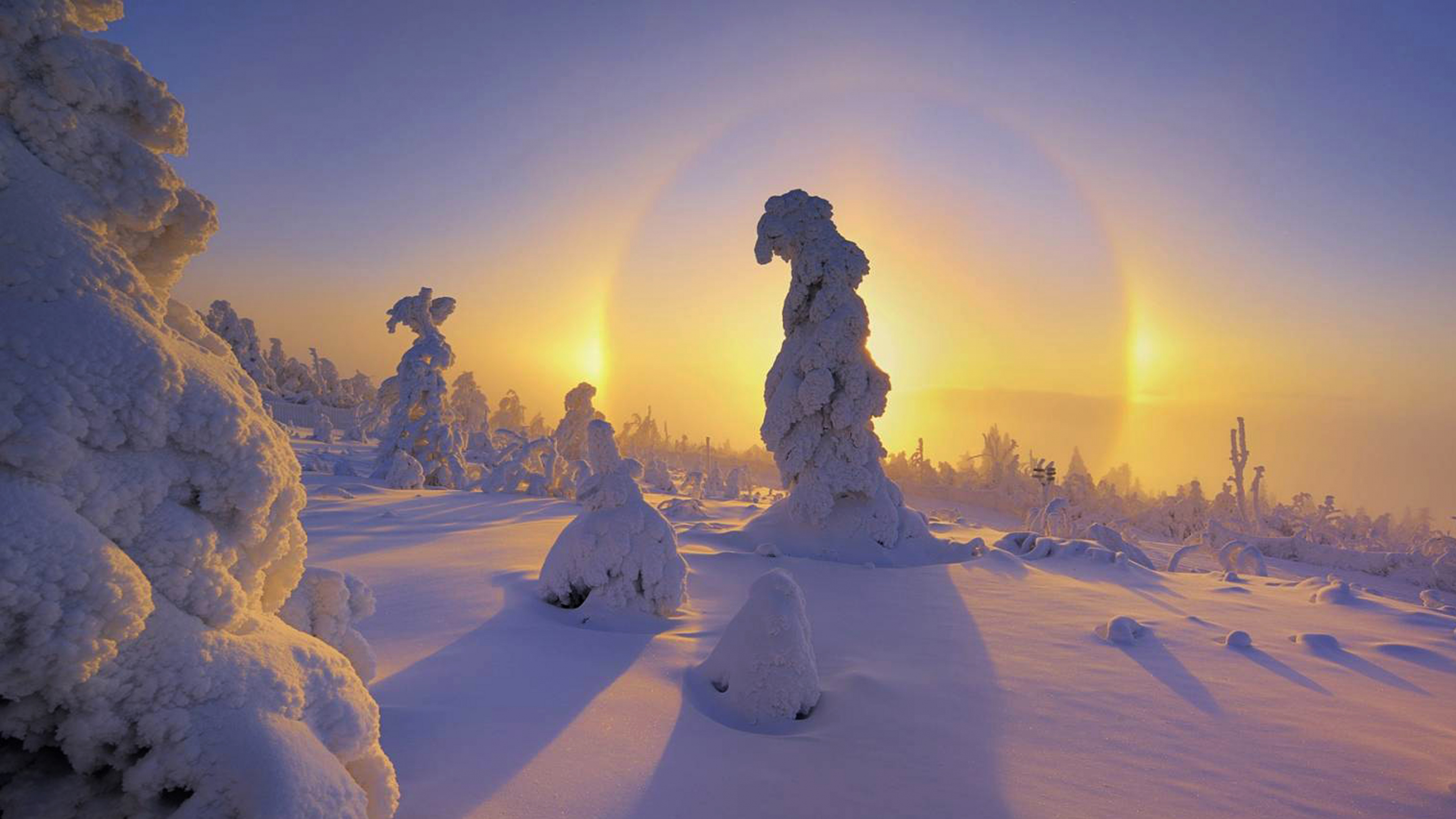 Обои зима, windows 7, снег, природа, Арктика в разрешении 3840x2160