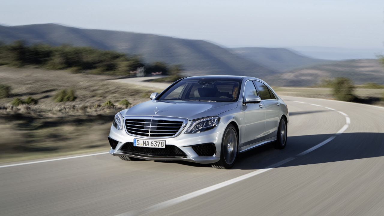 Обои Мерседес-Бенц на s63 АМГ 2014, авто, Мерседес-Бенц 2014 на s63 AMG с полным приводом 4matic, mercedes benz, mercedes benz s class в разрешении 1280x720