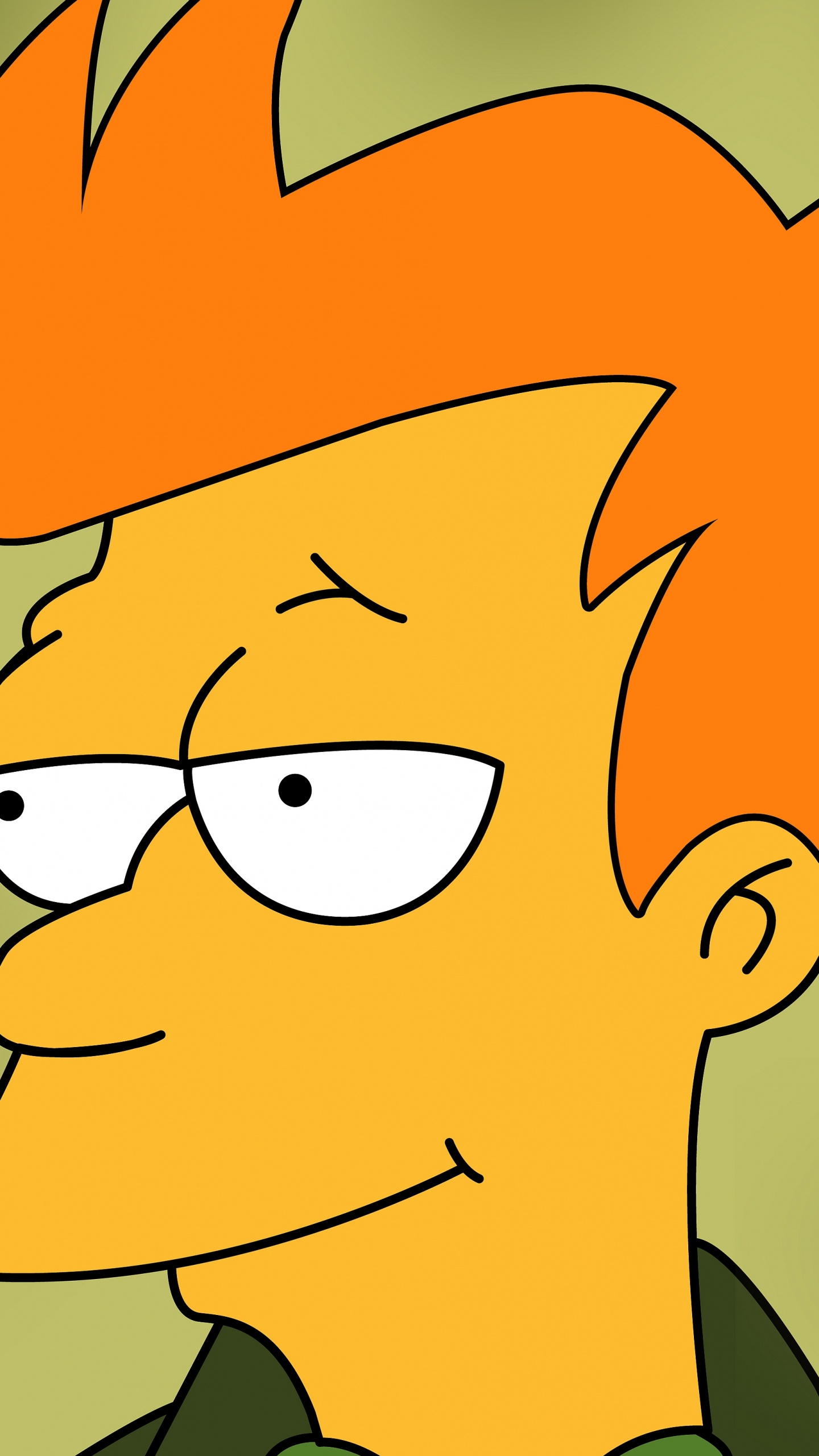 Обои мультфильм, Филипп Джей Фрай, Профессор Фарнсворт, лицо, мимика в разрешении 1440x2560