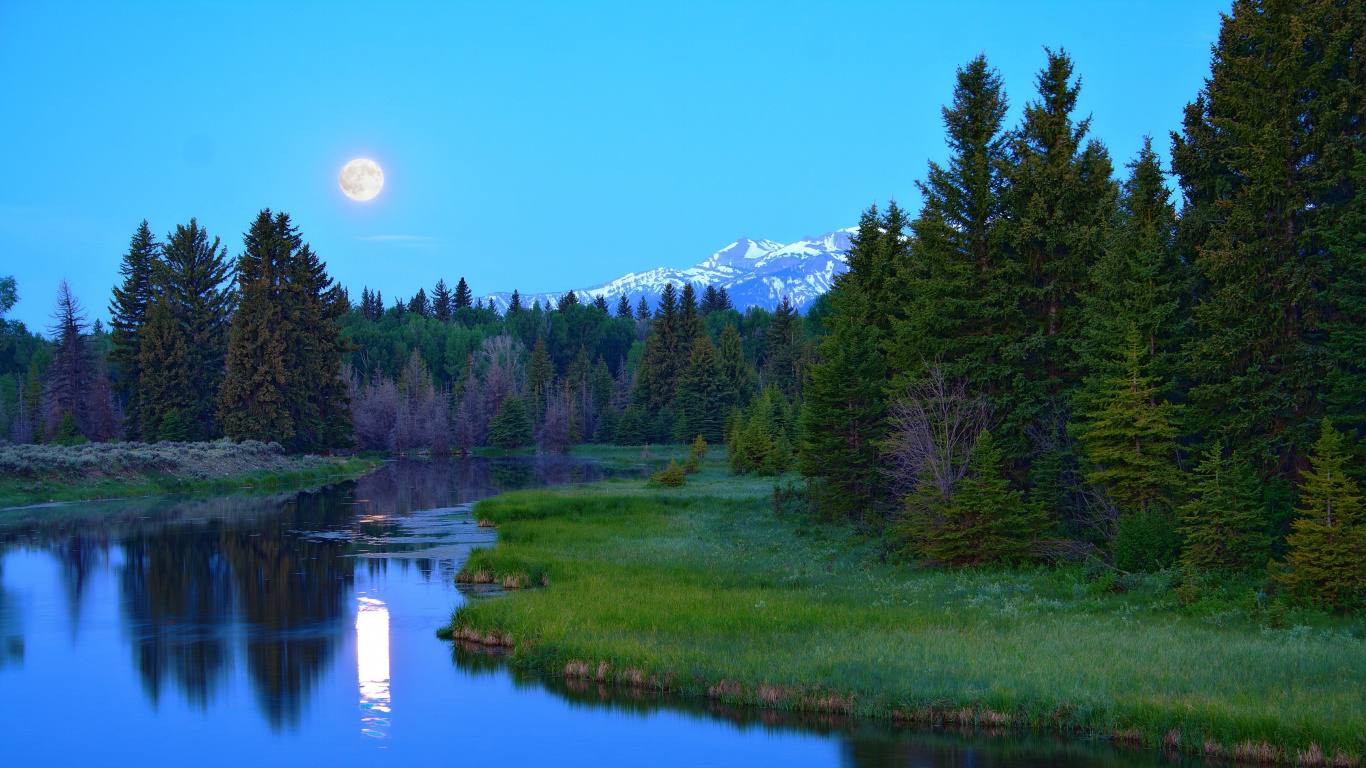 Обои отражение, природа, вода, дикая местность, пустыня в разрешении 1366x768