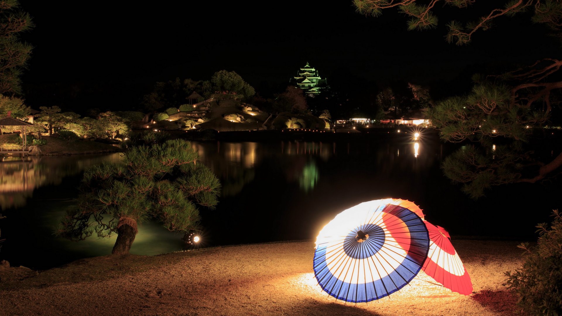 Обои природа, свет, ночь, освещение, пейзаж в разрешении 1920x1080