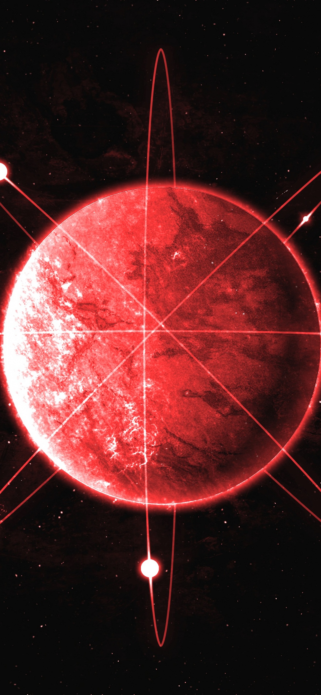 Обои космос, apple, круг, наука, смартфон в разрешении 1125x2436