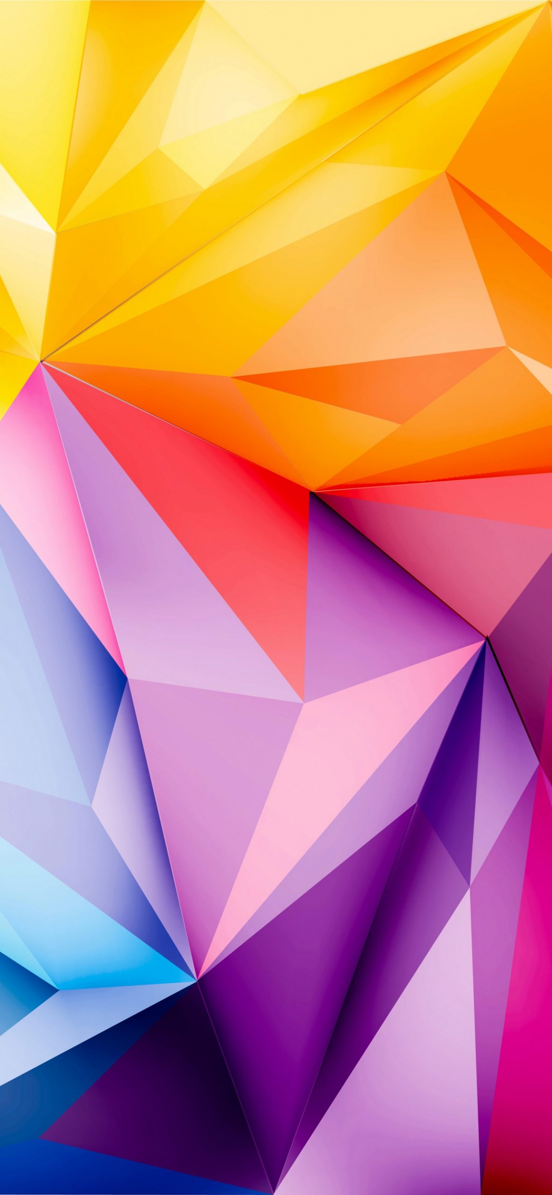 Обои абстрактная геометрия, абстракция, фигура, красочность, лазурный в разрешении 1125x2436