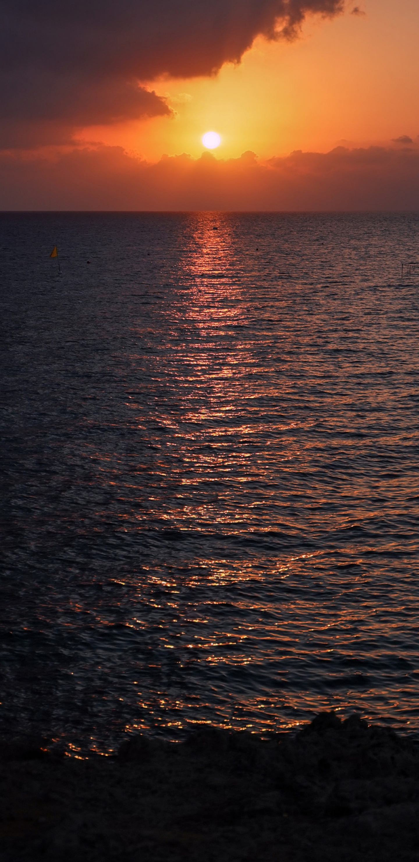 Обои море, вода, облако, атмосфера, гидроресурсы в разрешении 1440x2960