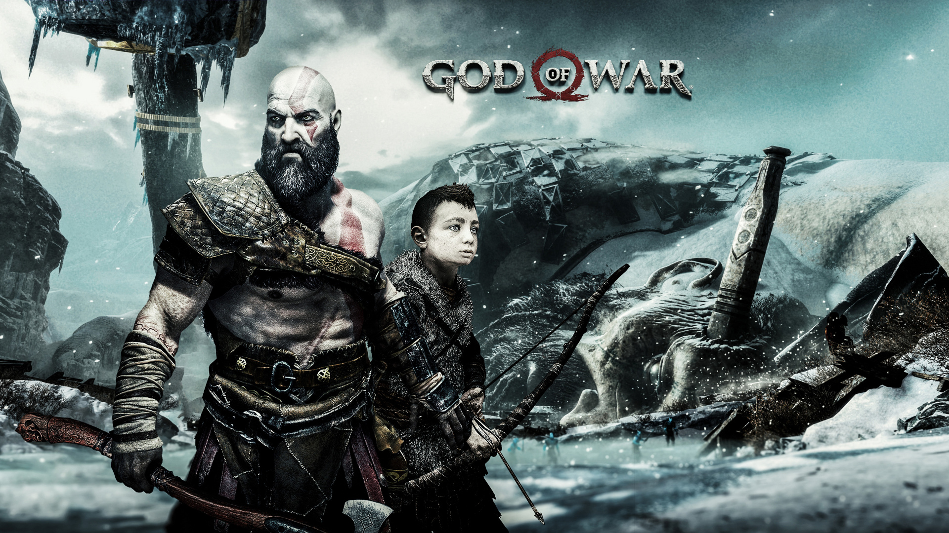 Обои god of war, кратос, playstation 4, компьютерная игра, кино в разрешении 1920x1080