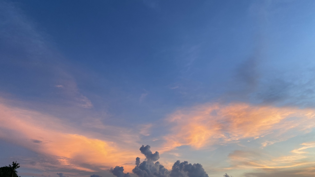 Обои облако, сумрак, закат, вечер, восход солнца в разрешении 1280x720