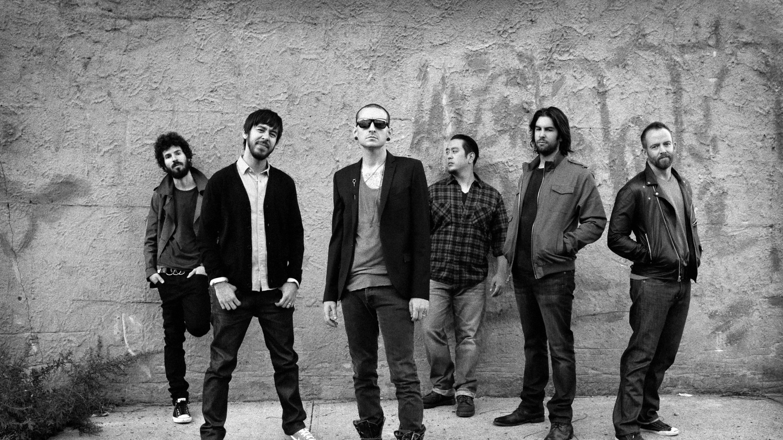 Обои музыкальный ансамбль, социальная группа, стояние, снимок, Hybrid Theory в разрешении 2560x1440