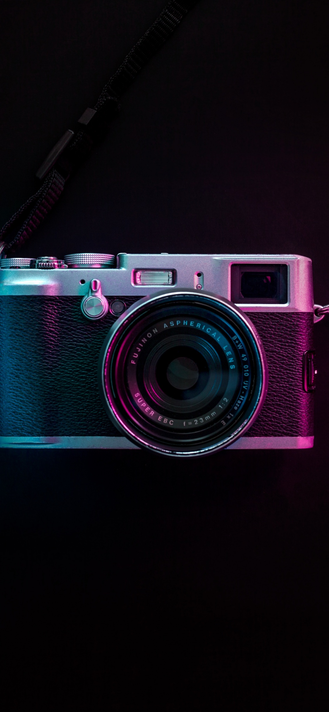 Обои камера, розовый, оптика камеры, Точка-и-снимай камеры, свет в разрешении 1125x2436
