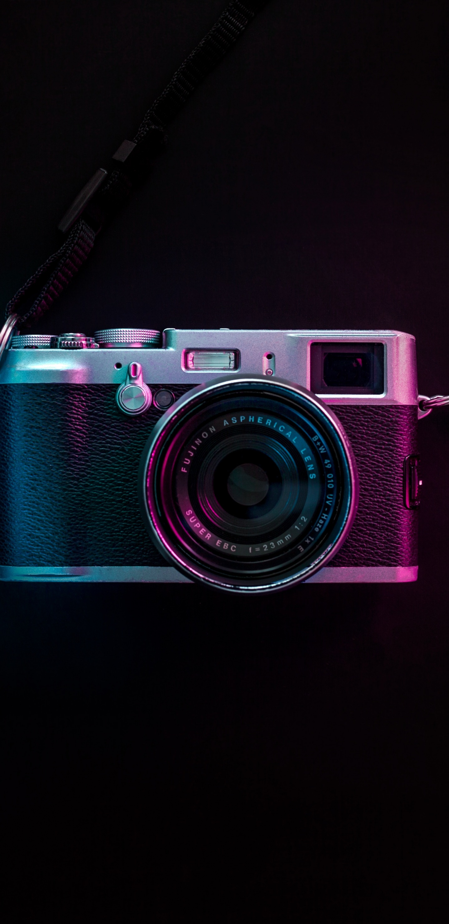 Обои камера, розовый, оптика камеры, Точка-и-снимай камеры, свет в разрешении 1440x2960