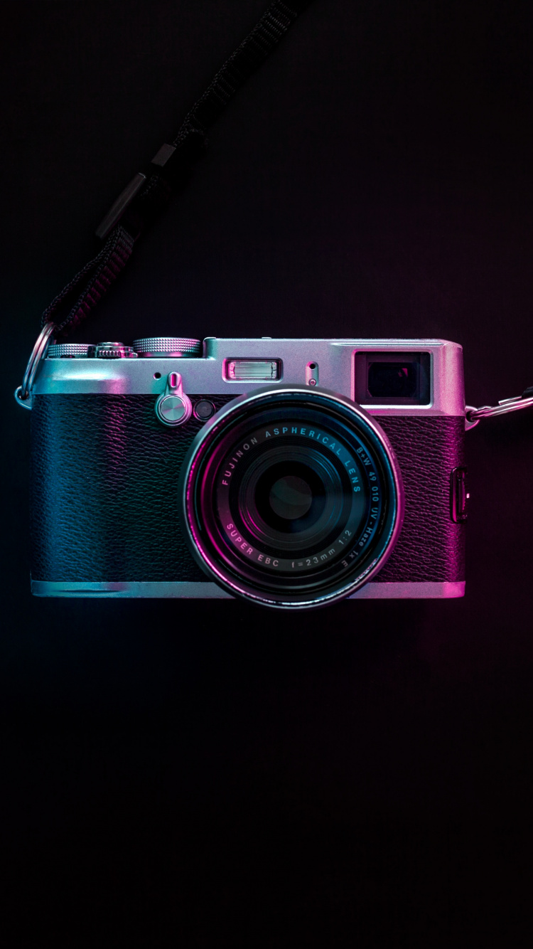 Обои камера, розовый, оптика камеры, Точка-и-снимай камеры, свет в разрешении 750x1334