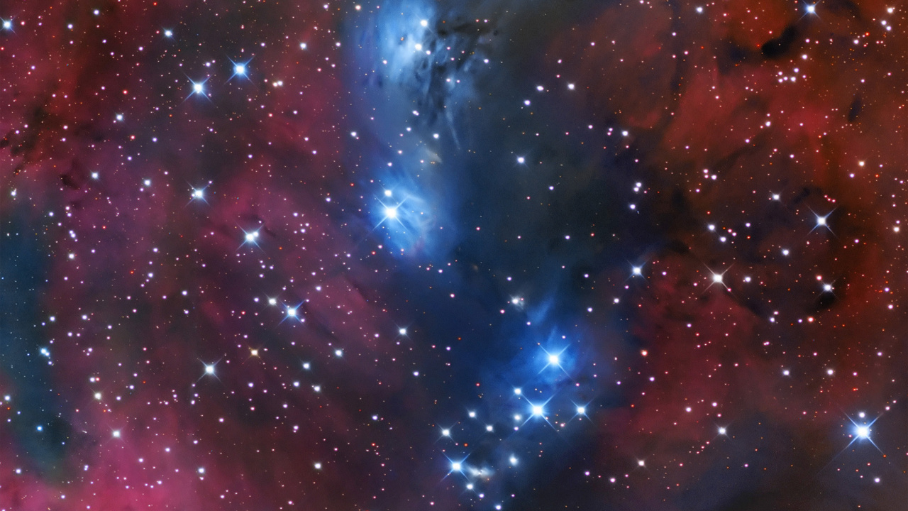 Обои космос, туманность, астрономический объект, атмосфера, космическое пространство в разрешении 1280x720