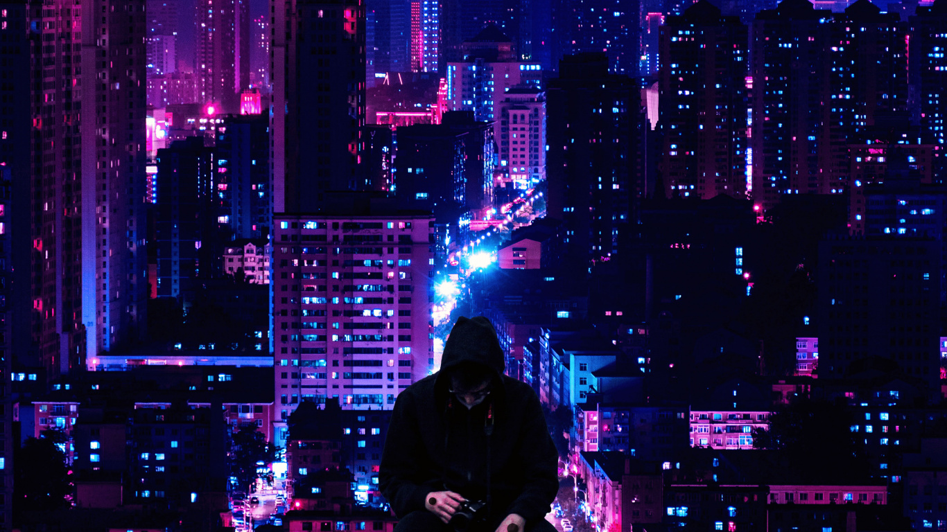 Обои метрополия, джаны ушли, висгун - социальная сеть, арт, Метрополис М в разрешении 1366x768