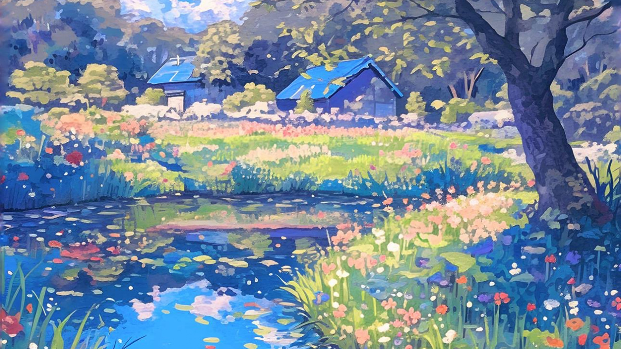 Обои живопись, кот, иллюстрация, визуальное искусство, рисование в разрешении 1280x720