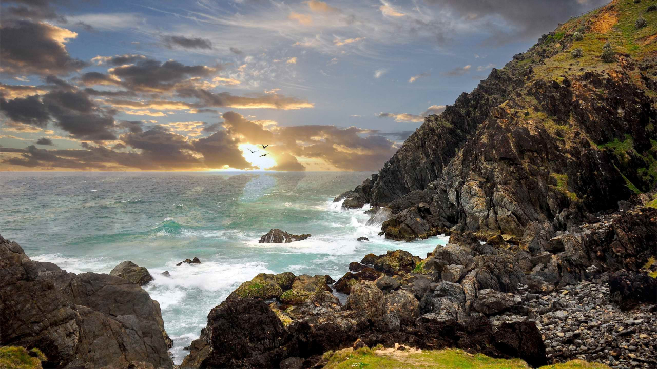 Обои водоем, побережье, море, океан, берег в разрешении 1280x720