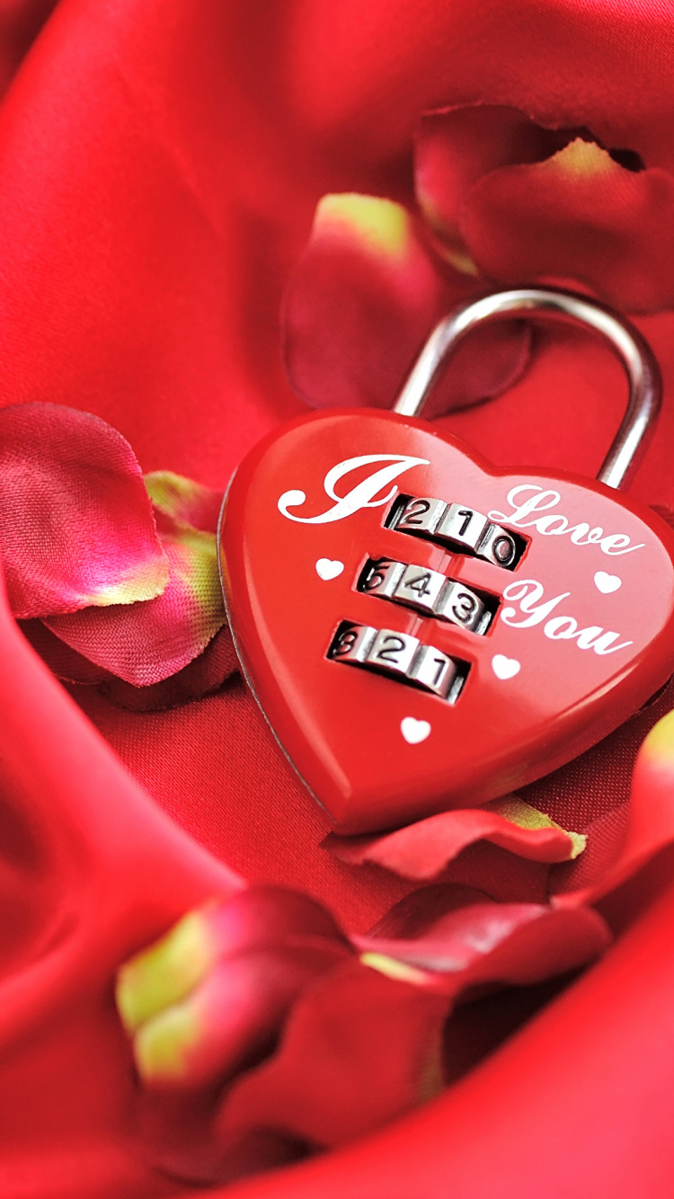 Обои красный цвет, День Святого Валентина, сердце, любовь, музыка в разрешении 750x1334