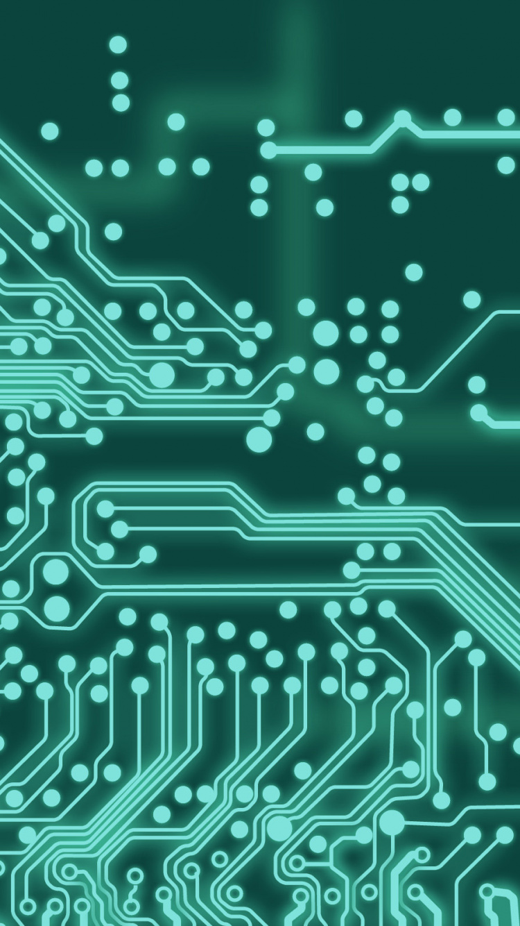 Обои материнская плата, печатная плата, электронная схема, электроника, зеленый в разрешении 750x1334