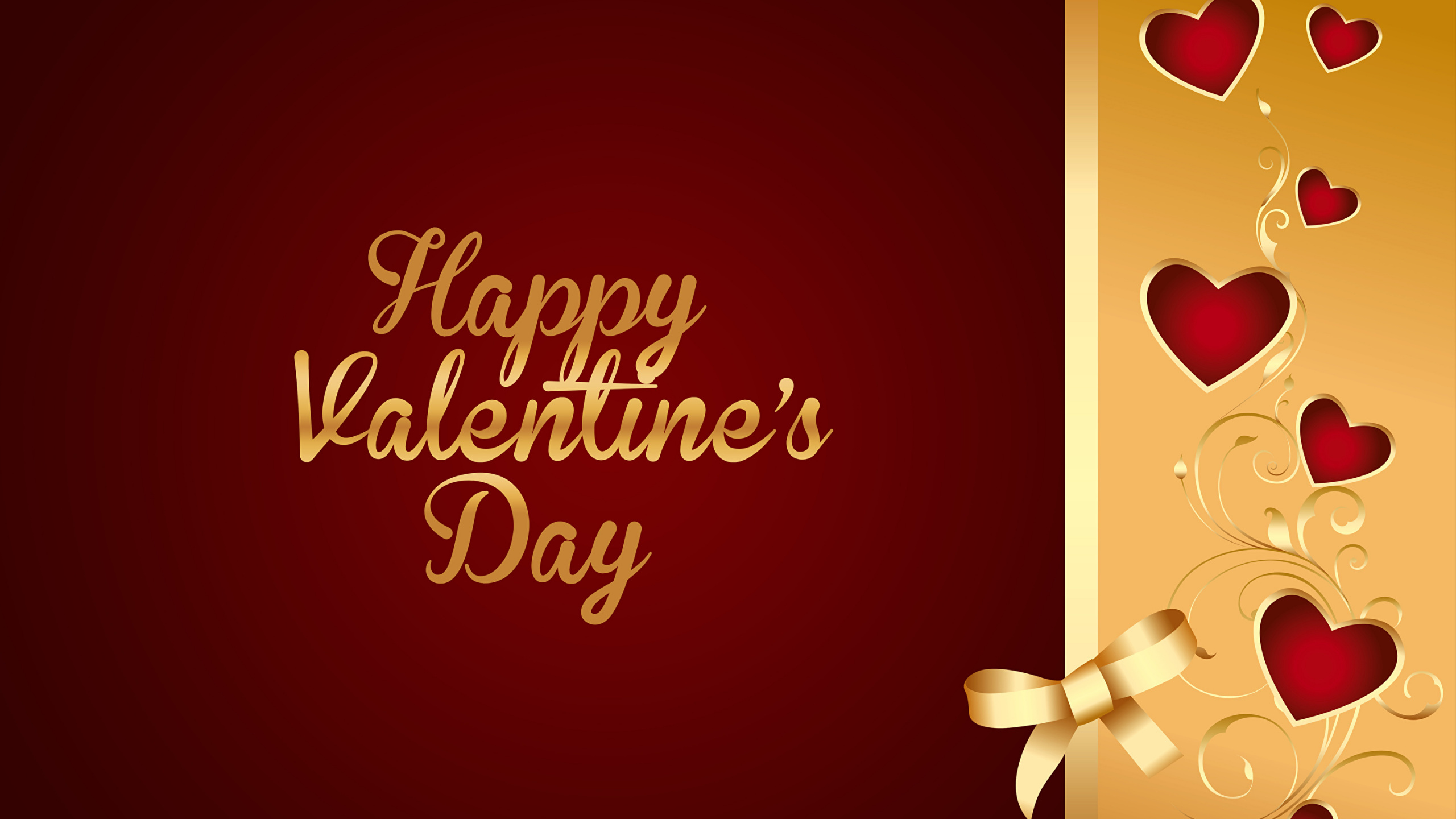 Обои День Святого Валентина, поздравительная открытка, Любовные Валентинки, роман, сердце в разрешении 2560x1440