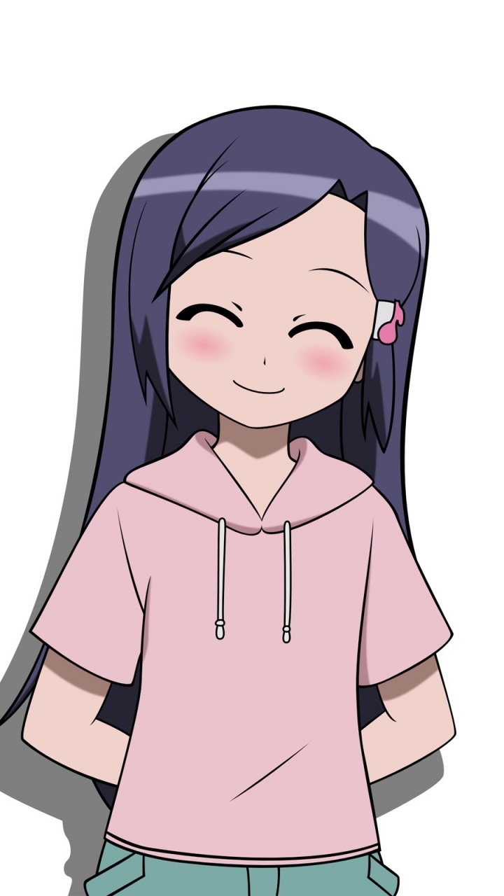 Обои лицо, аниме, ребенок, аниме счастливая, мимика в разрешении 720x1280