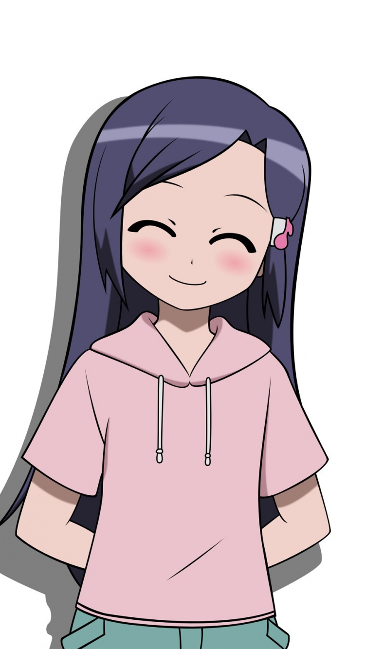 Обои лицо, аниме, ребенок, аниме счастливая, мимика в разрешении 750x1334