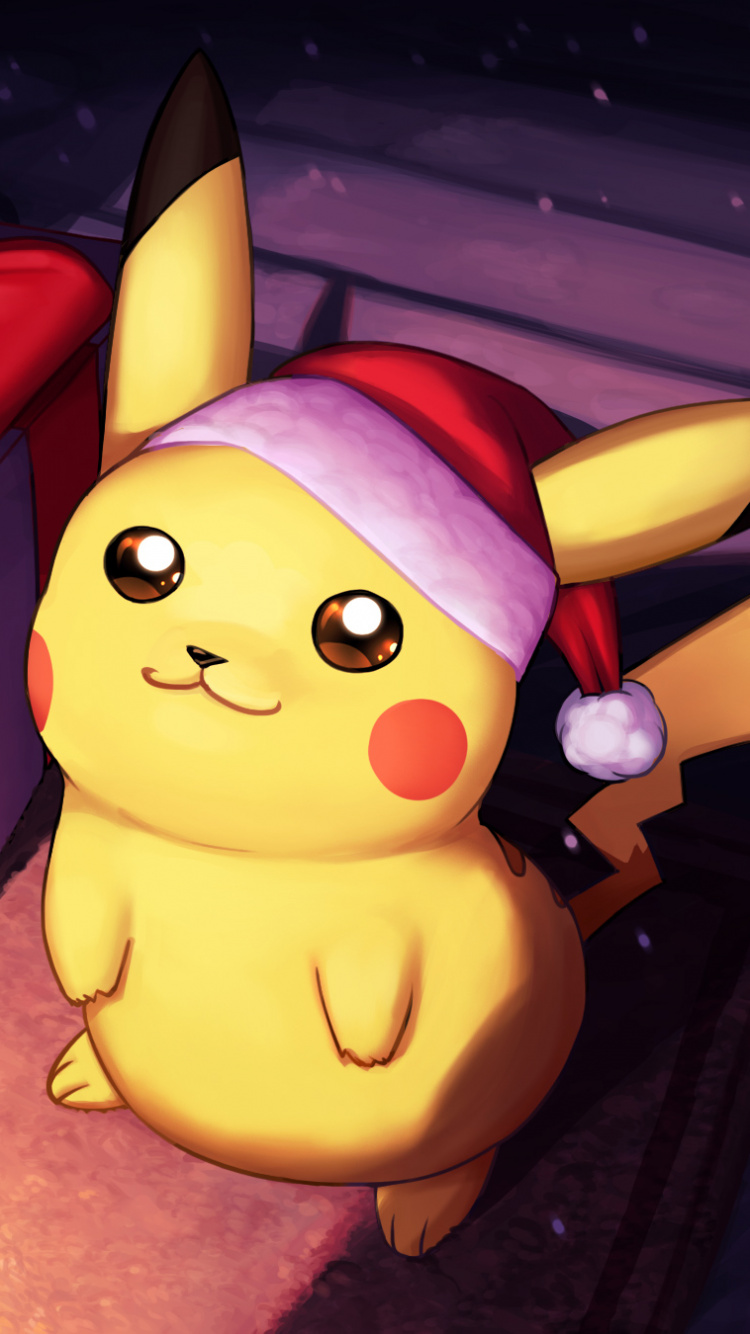 Обои Пикачу, мультфильм, мультик, анимация, иллюстрация в разрешении 750x1334