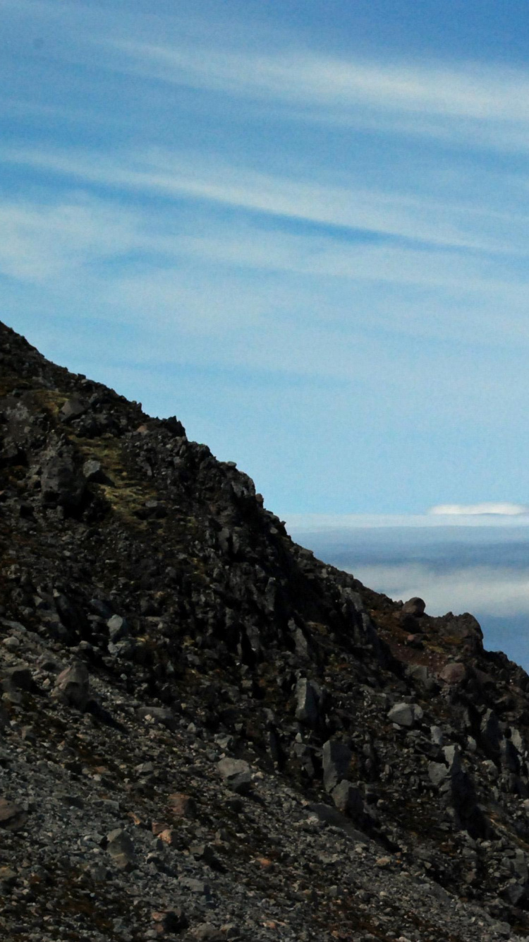 Обои горный хребет, гора, хребет, ледяная форма, Упал в разрешении 750x1334