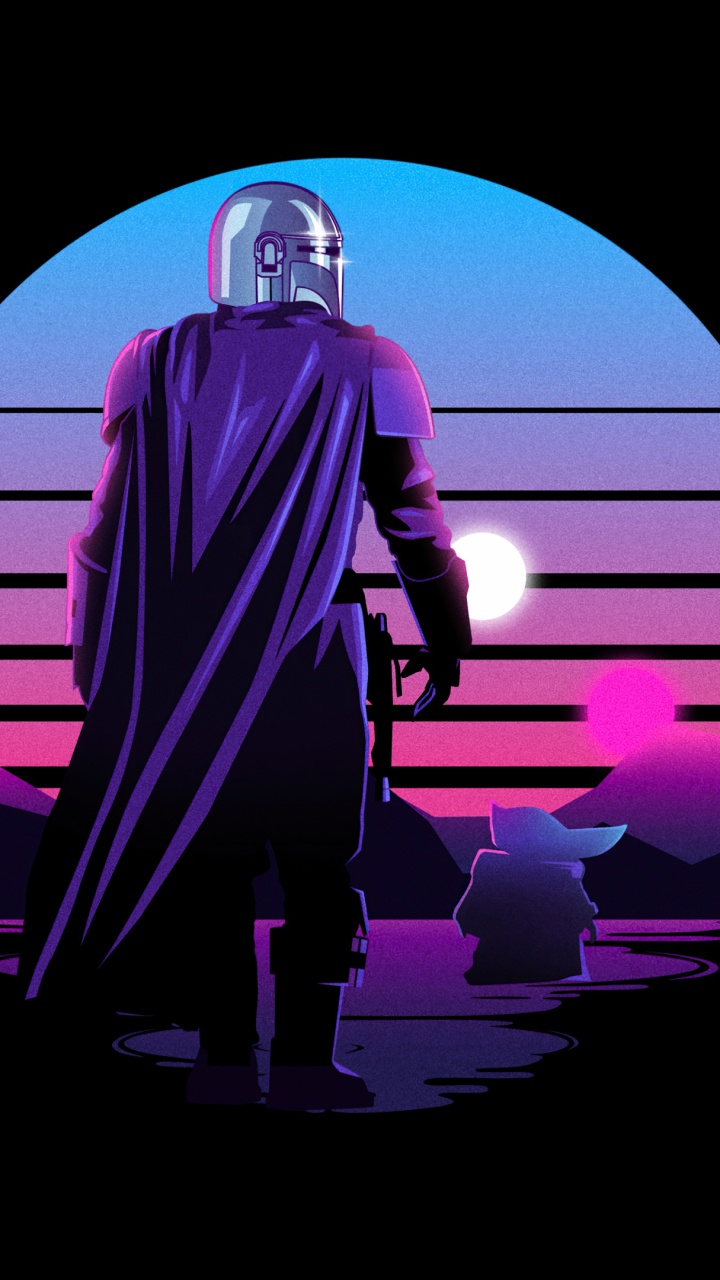 Обои The Mandalorian Baby Yoda Star Wars в разрешении 720x1280
