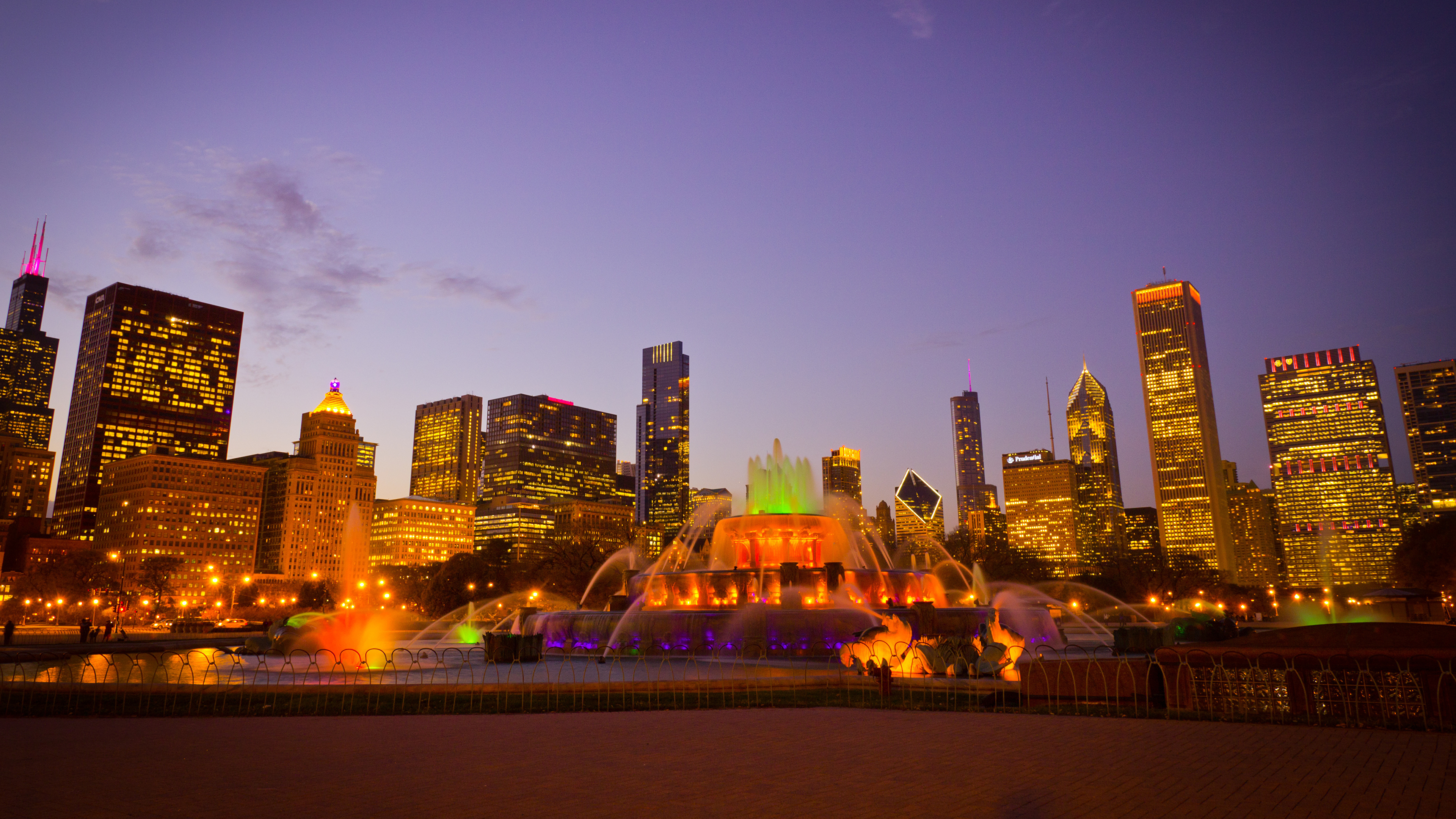 Обои городской пейзаж, ночь, горизонт, город, линия горизонта в разрешении 3840x2160