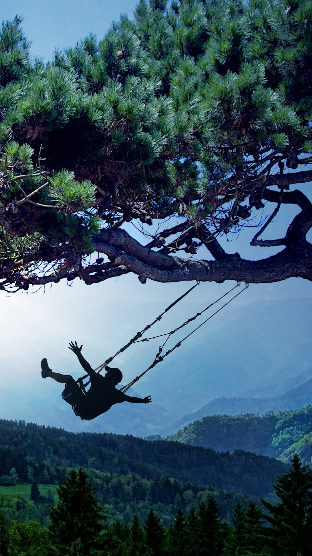 Обои мечта, водоем, горный рельеф, природа, растительность в разрешении 1080x1920