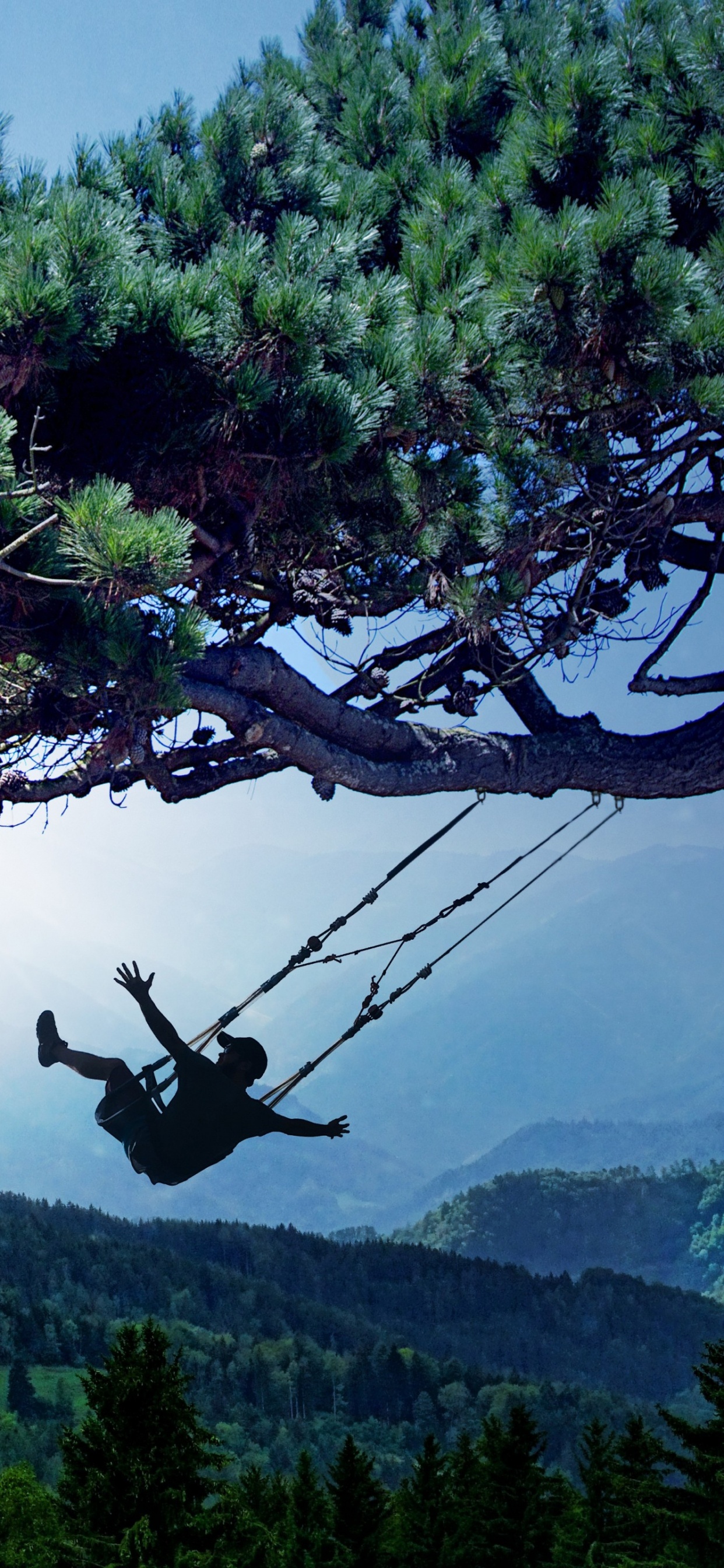 Обои мечта, водоем, горный рельеф, природа, растительность в разрешении 1242x2688