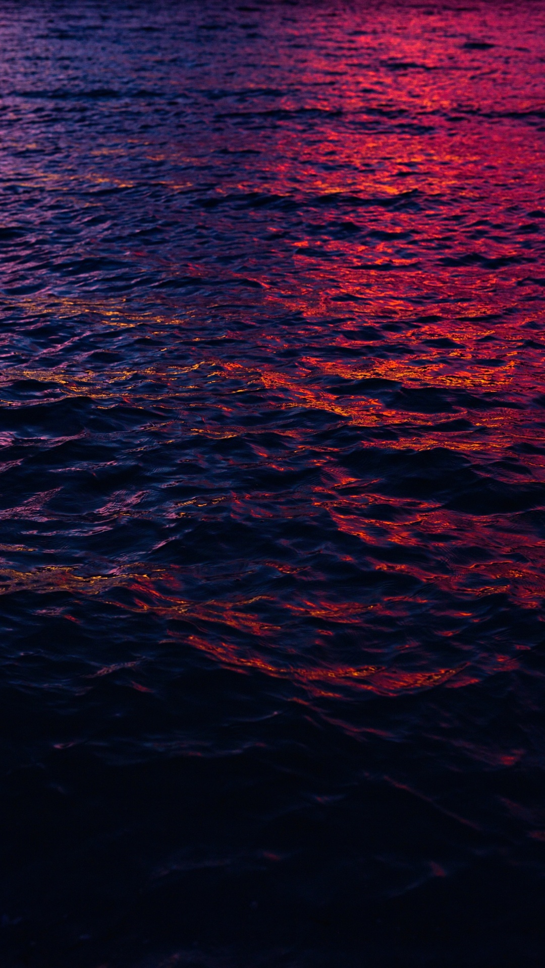 Обои синий, вода, красный цвет, море, горизонт в разрешении 1080x1920