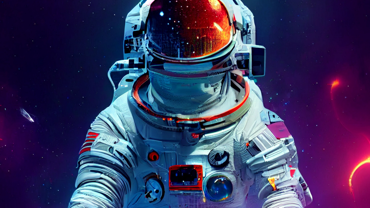 Обои астронавт, средства защиты, свет, мир, развлечение в разрешении 1280x720