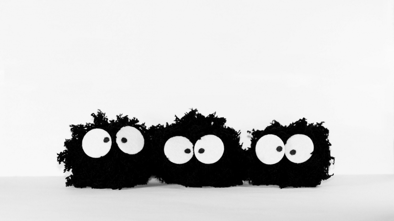 Обои забавное существо, Юмор, мультфильм, развлечение, черный в разрешении 1366x768