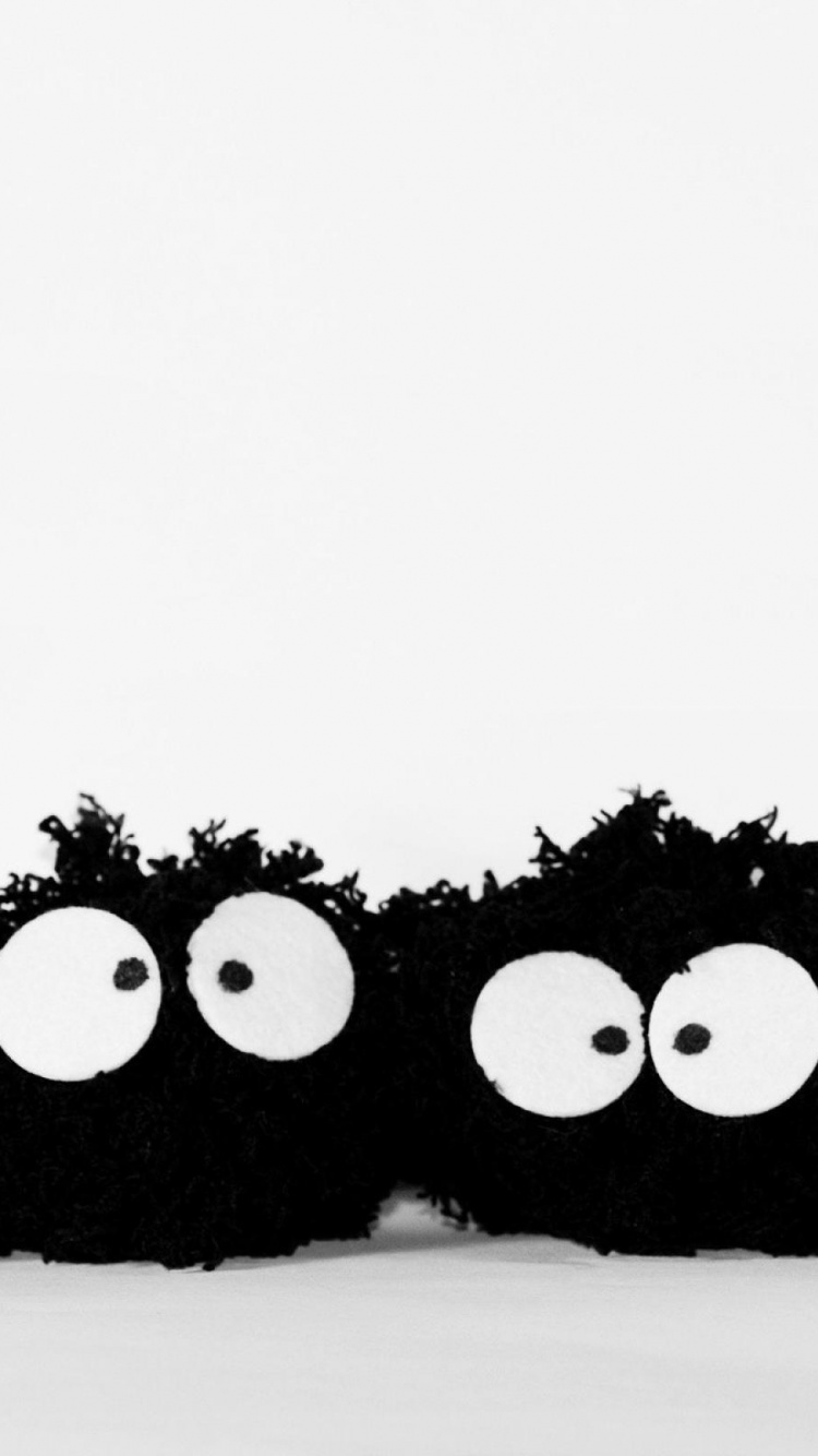 Обои забавное существо, Юмор, мультфильм, развлечение, черный в разрешении 750x1334