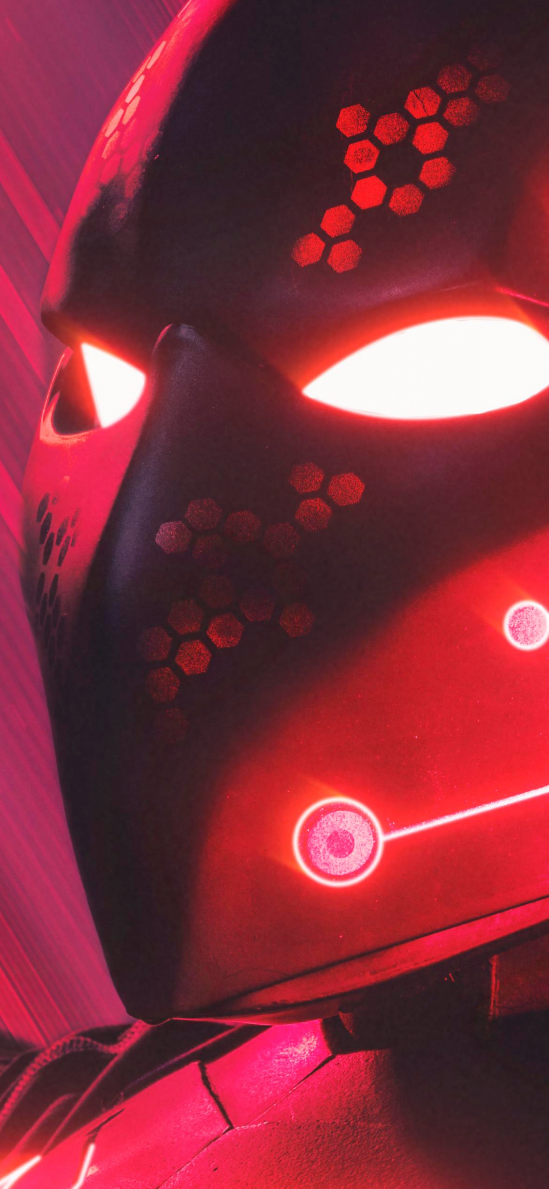 Обои Супермен, автомобильное освещение, неон, супергерой, Бэтмен в разрешении 1125x2436